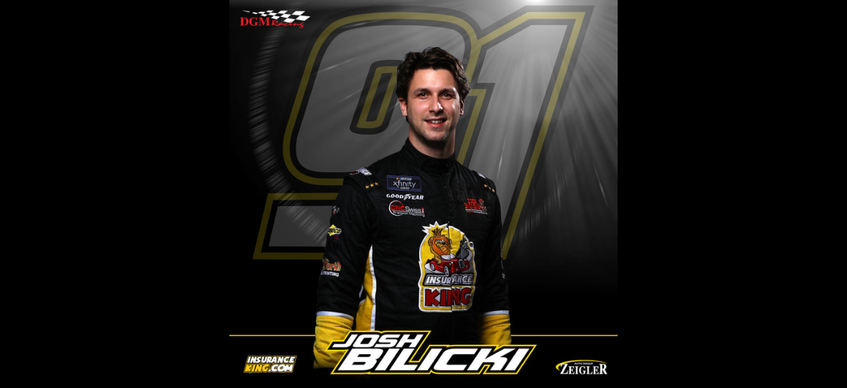 Josh Bilicki to Pilot No. 91 at Daytona for DGM Racing during the NASCAR Xfinity Series with support from Zeigler Racing/Zeigler Auto Group